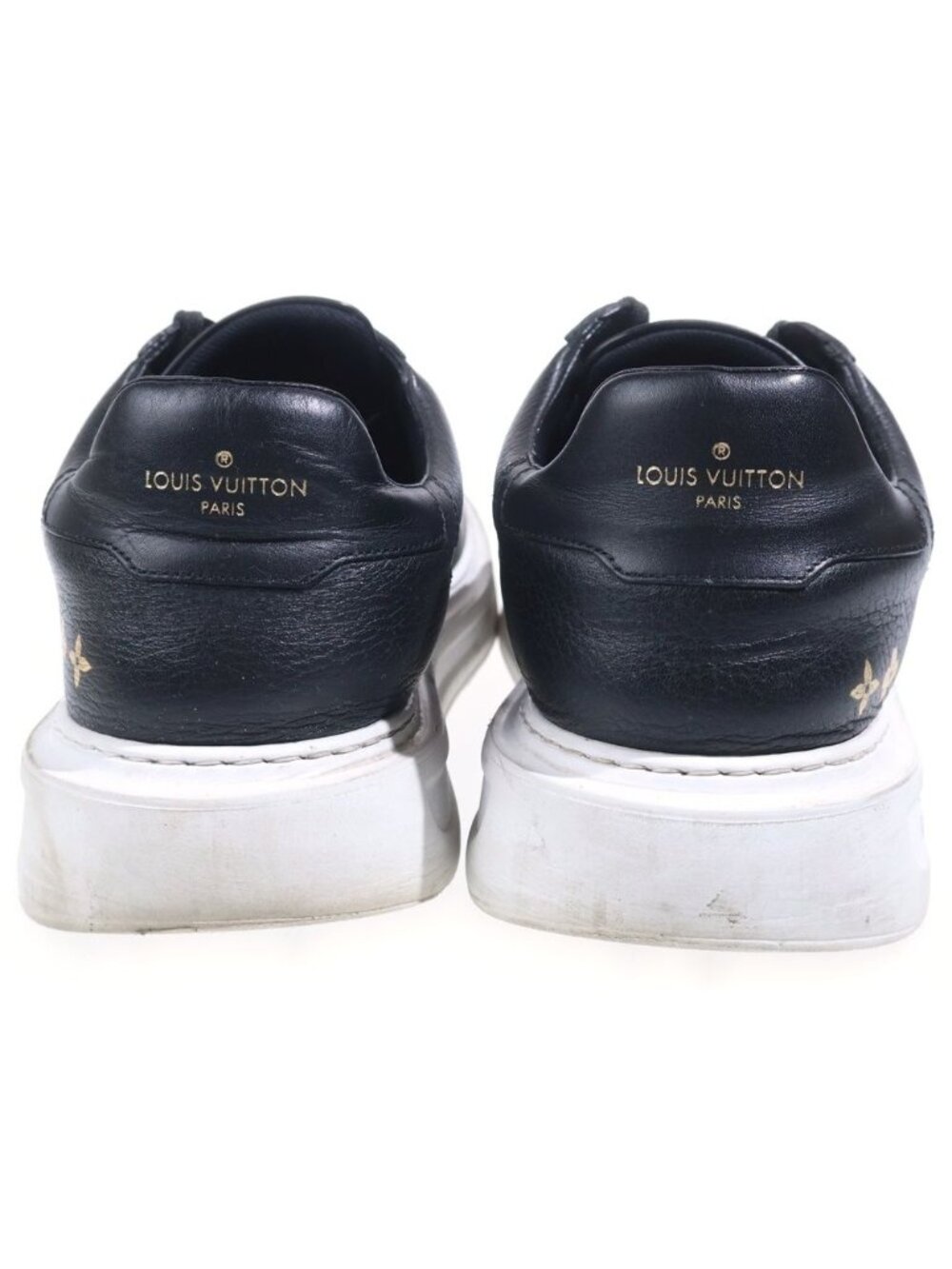Louis Vuitton Beverly Hills Line Leather Low Cut Sneakers Black - Picture 3 of 6